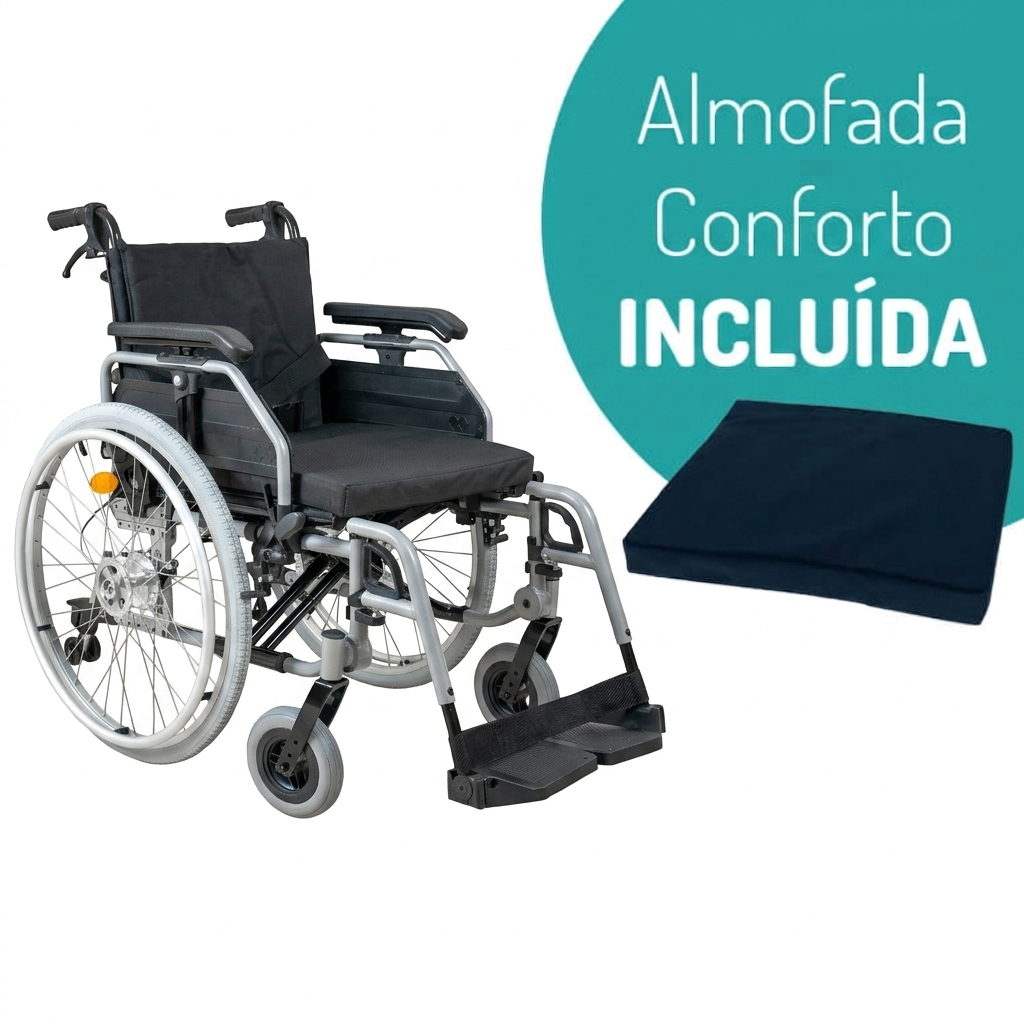 Silla de ruedas de aluminio con freno para cuidador UN2014