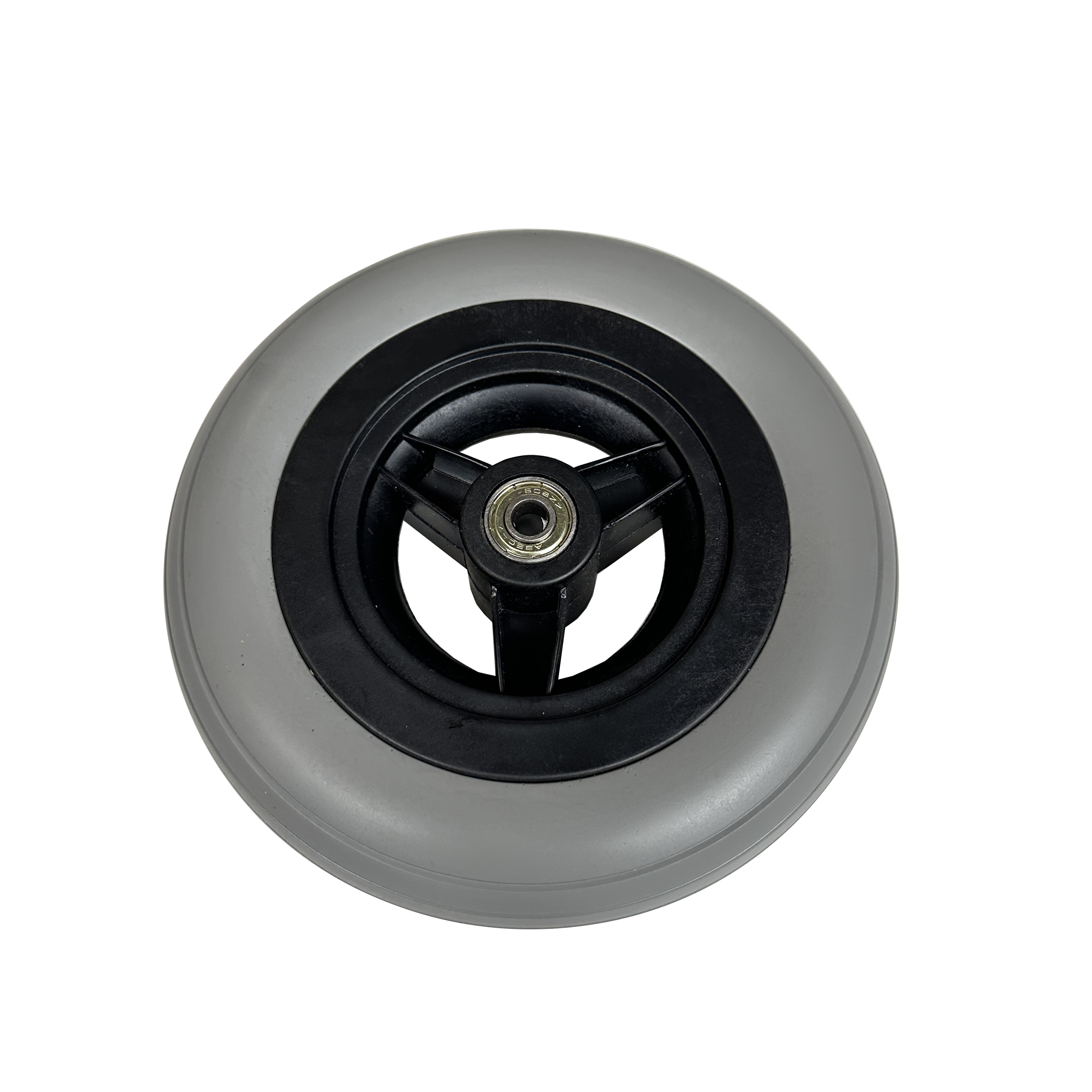 UN2014 Sólido PU Silla de Ruedas Rueda Delantera 7'' x 2''