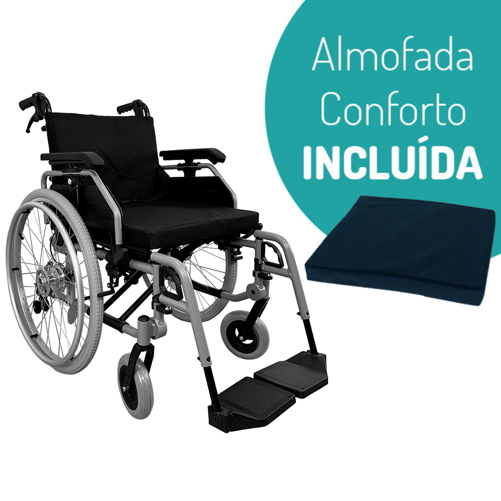 Silla de ruedas de aluminio con freno para cuidador UN2014