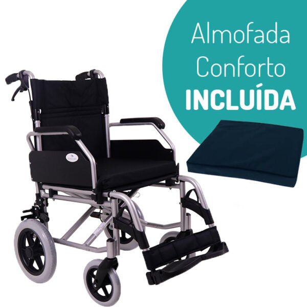 Silla de ruedas Transit de aluminio con freno para cuidador YK9064F