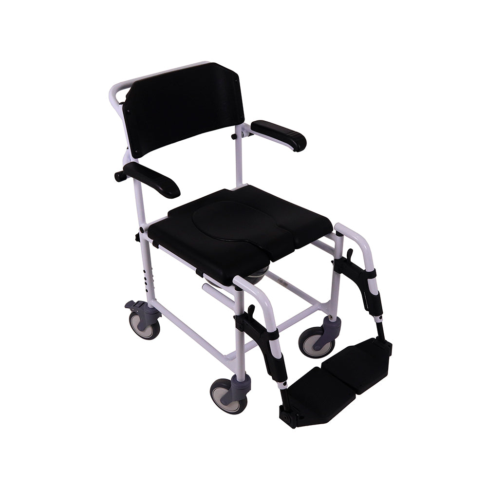 Silla de baño y WC con ruedas y reposapiés UN4003