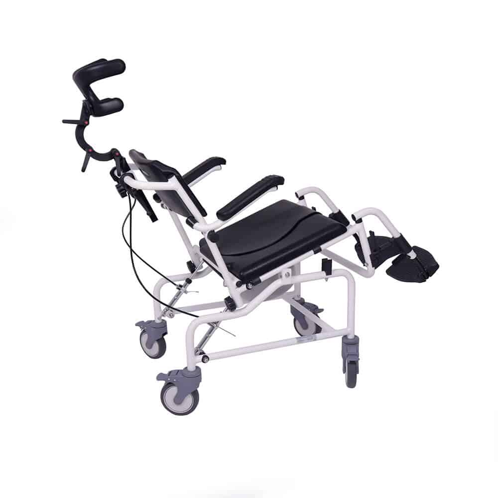 Silla de baño y WC reclinable con reposacabezas UN4004