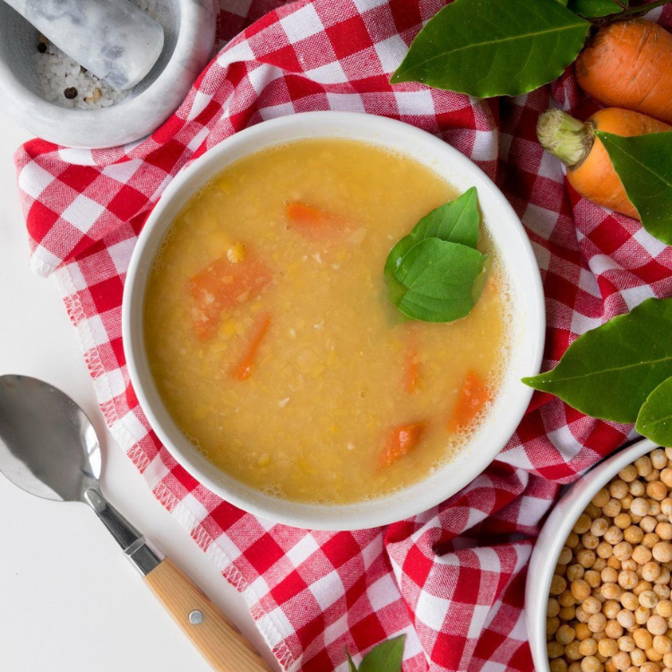 Sopa de legumes com aveia