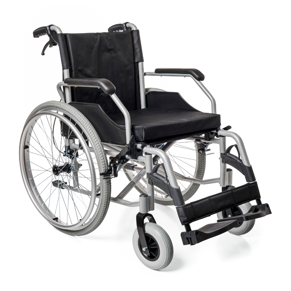 Silla de ruedas de aluminio con freno para cuidador YK9063F