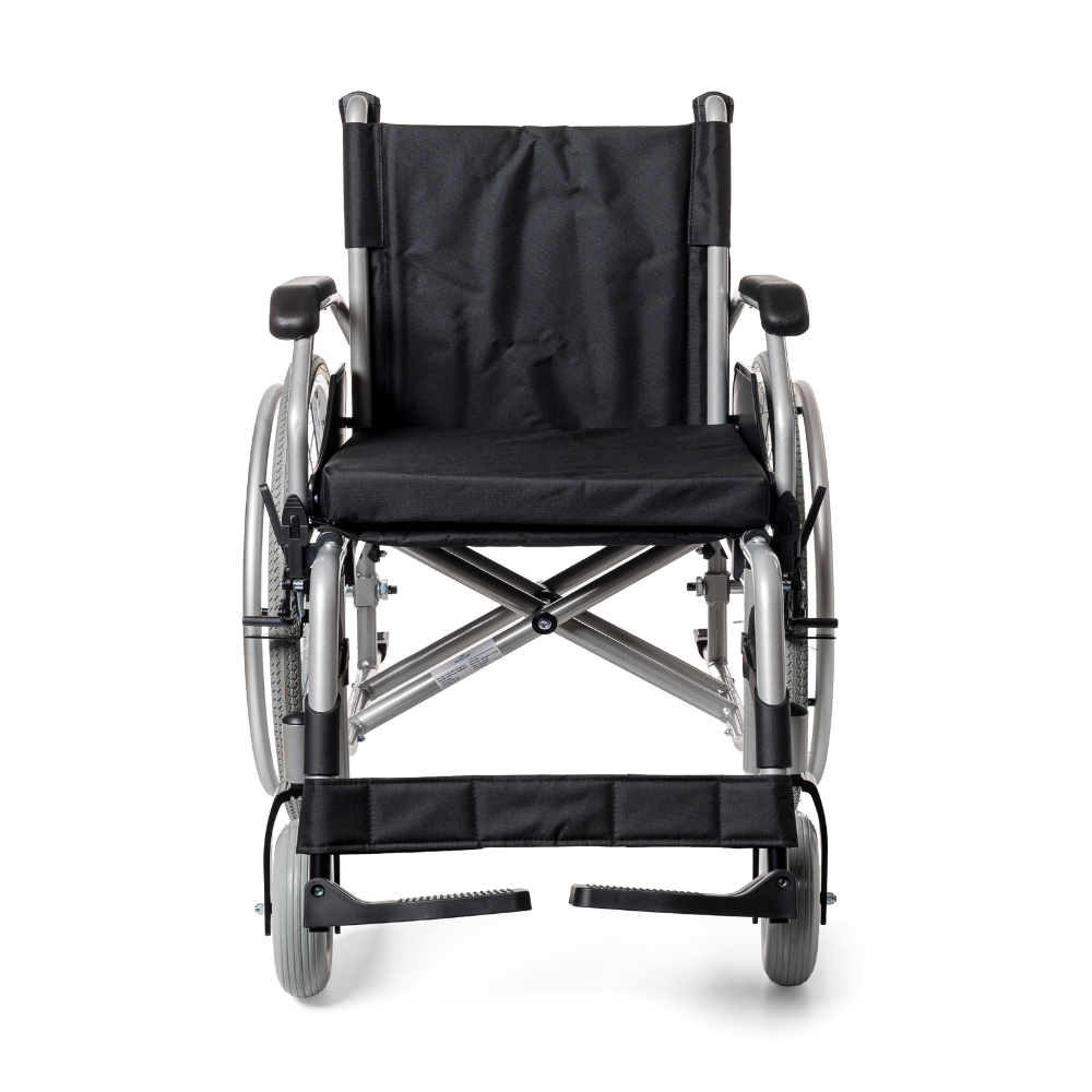 Silla de ruedas de aluminio con freno para cuidador YK9063F