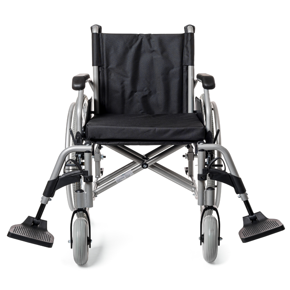 Silla de ruedas de aluminio con freno para cuidador YK9063F