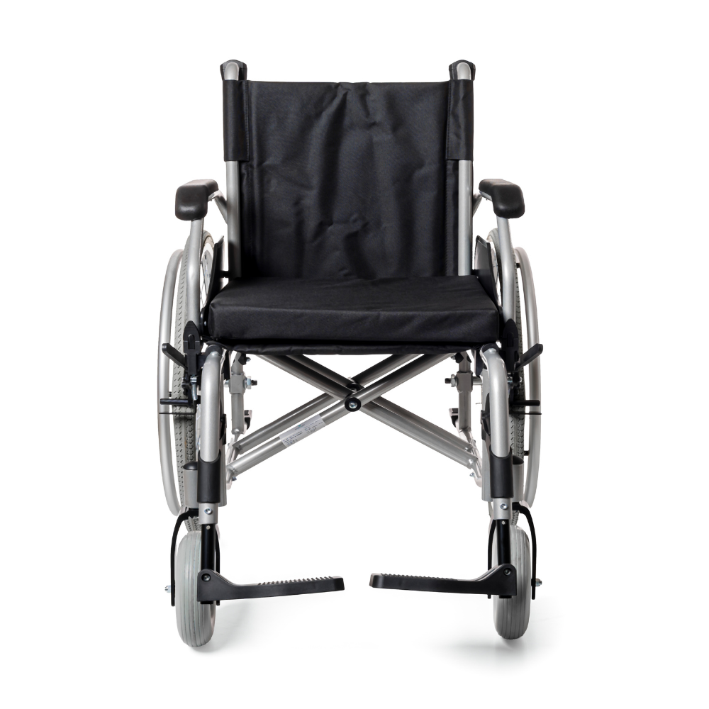 Silla de ruedas de aluminio con freno para cuidador YK9063F