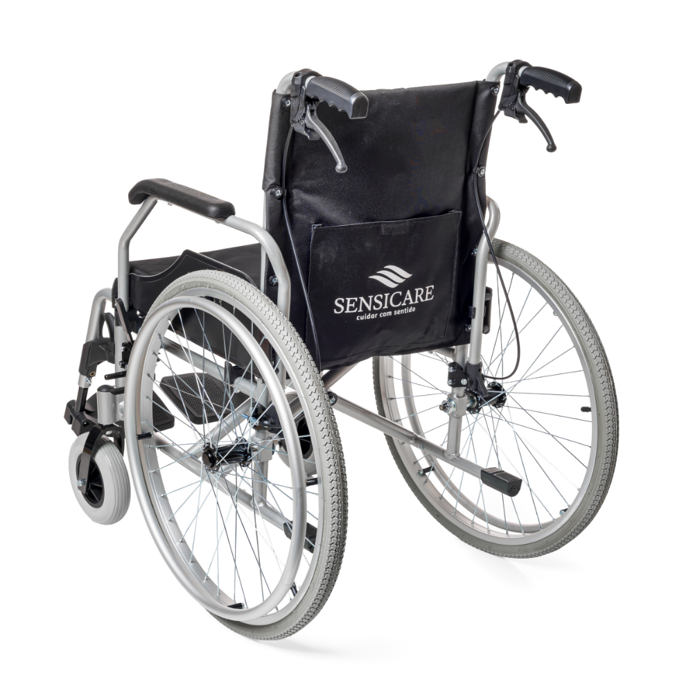 Silla de ruedas de aluminio con freno para cuidador YK9063F