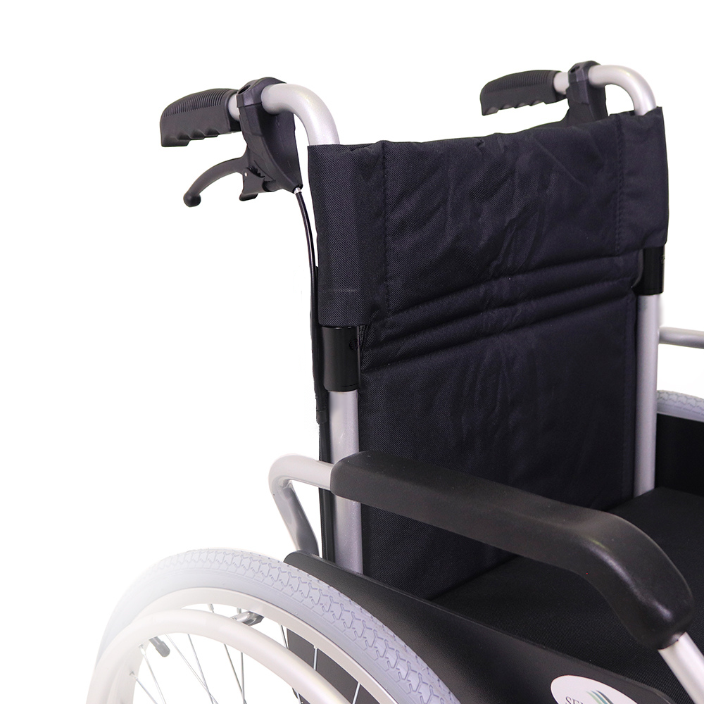 Silla de ruedas de aluminio con freno para cuidador YK9063F