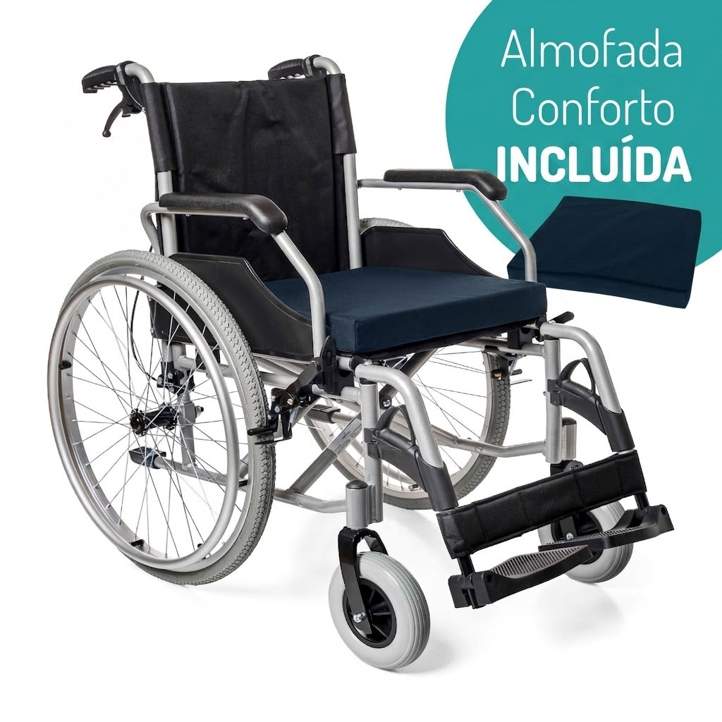 Silla de ruedas de aluminio con freno para cuidador YK9063F