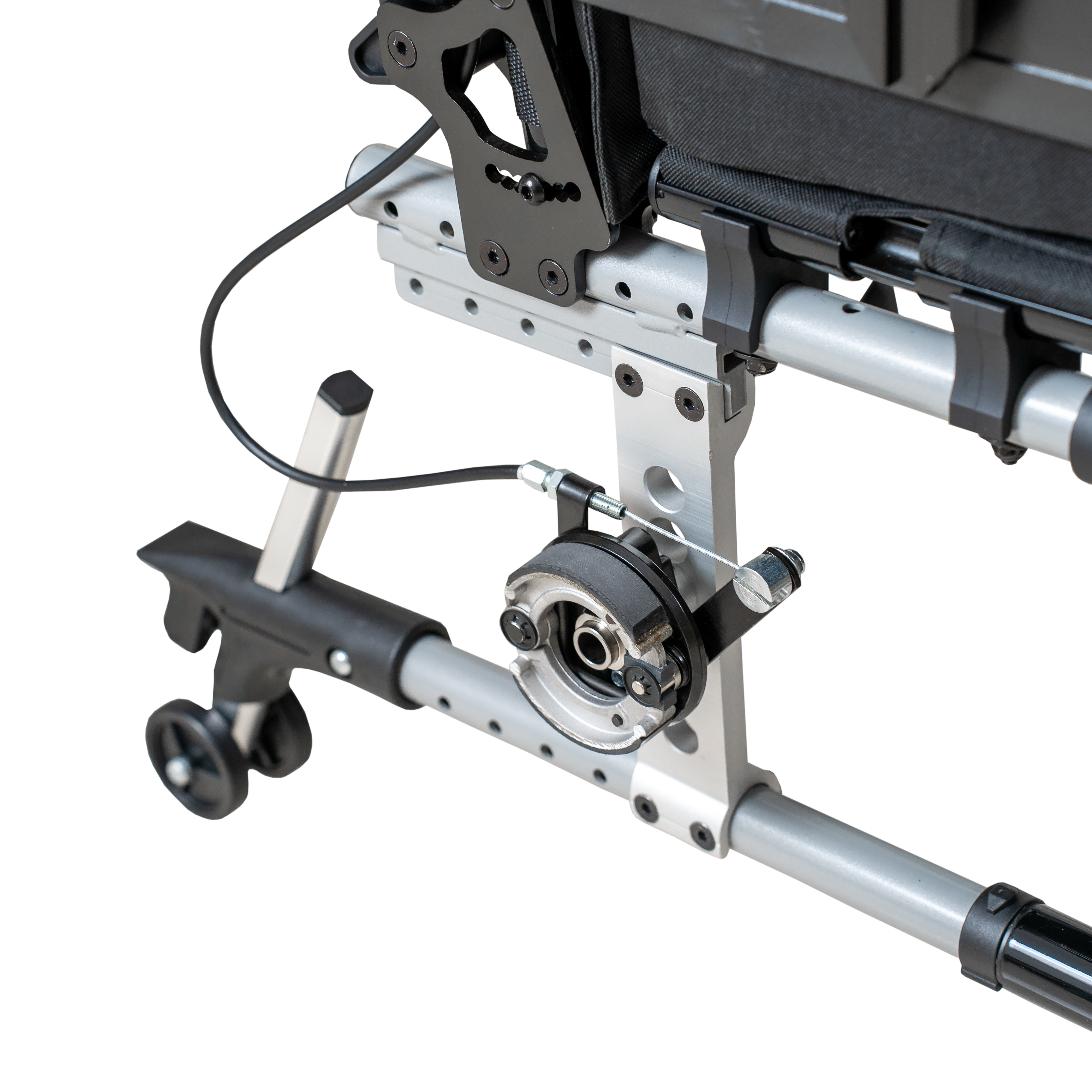 Silla de ruedas de aluminio con freno para cuidador UN2014