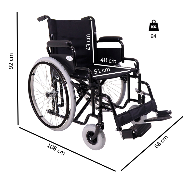 Silla de ruedas XXL YK9130