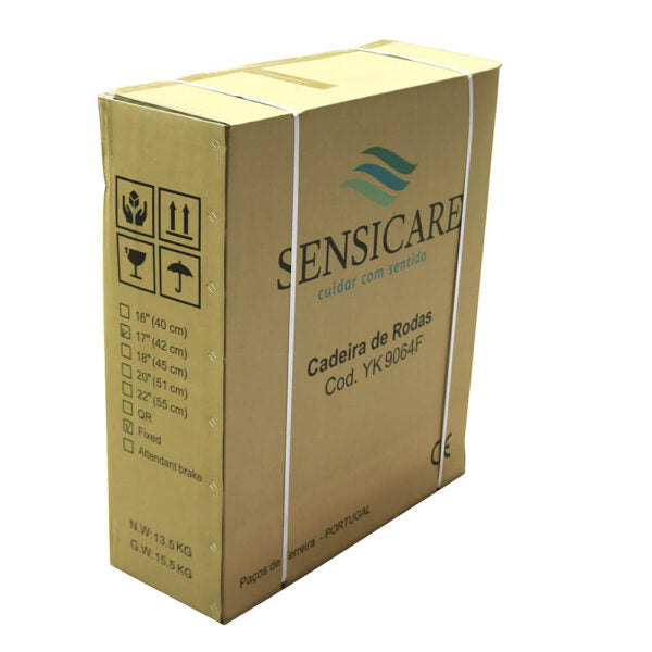 Silla de ruedas Transit de aluminio con freno para cuidador YK9064F