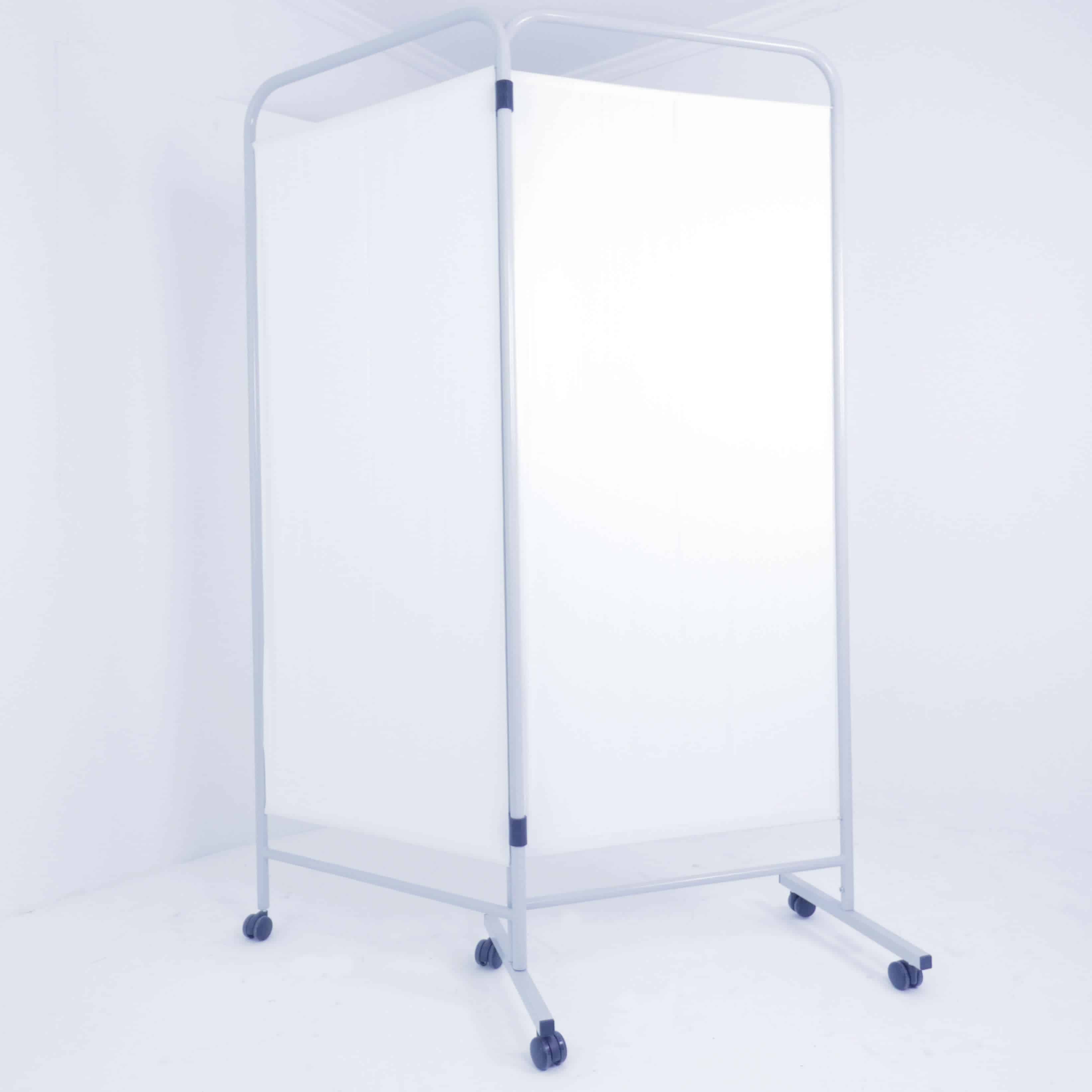 Mampara doble con ruedas