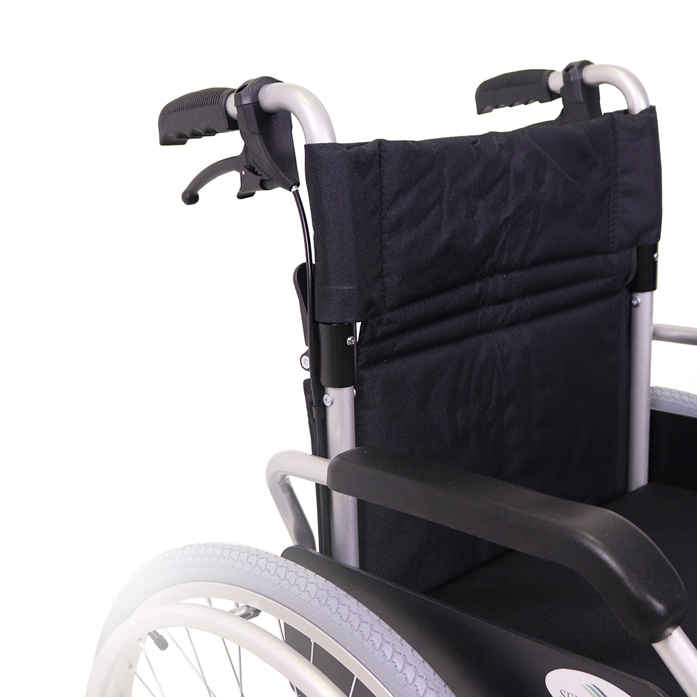 Silla de ruedas de aluminio con freno para cuidador YK9063F