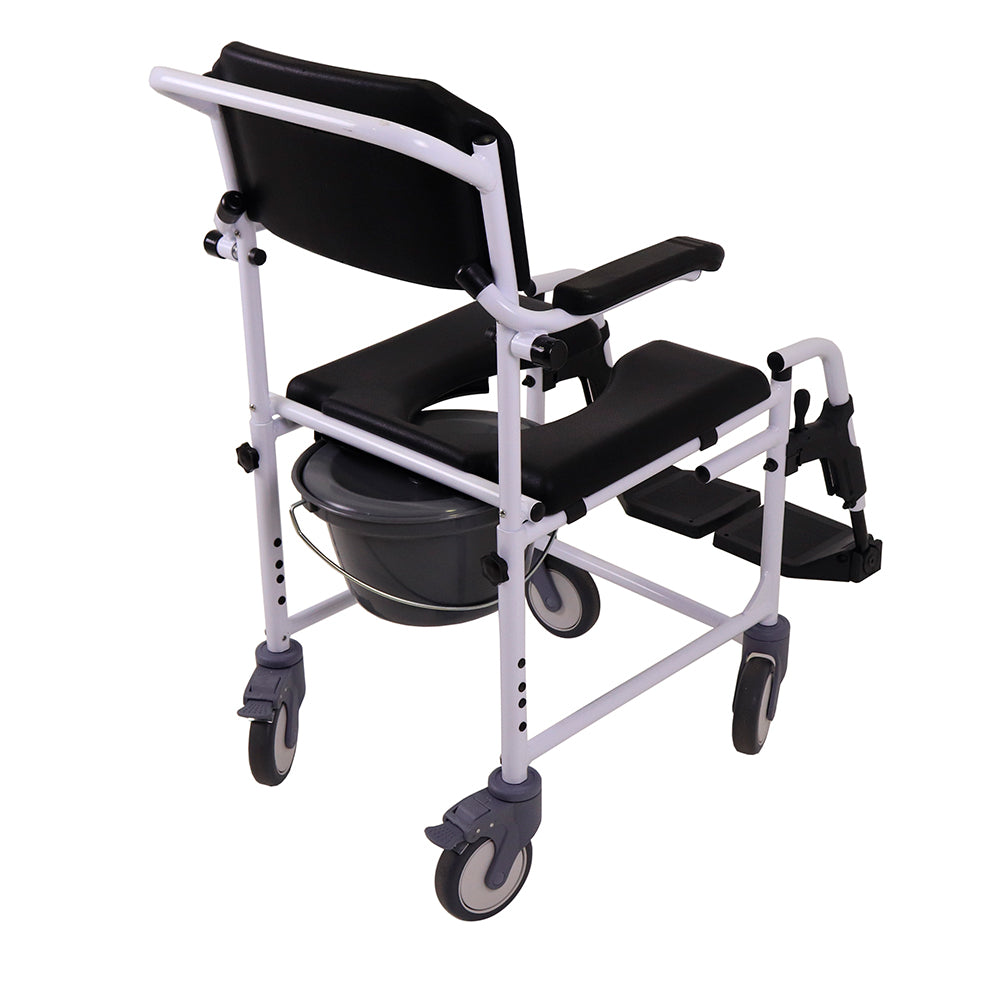 Silla de baño y WC con ruedas y reposapiés UN4003